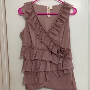 Chiffon rose colored blouse
